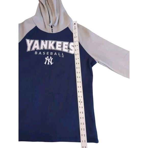 NWT! Fanatics Genuine Merch NEW YORK YANKEES Hoodie Blue/Gray Women's M - Picture 7 of 10